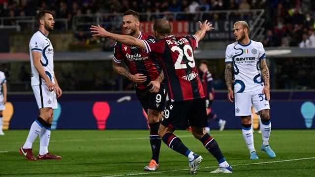 Foto: Aksi Para Penggawa Bologna saat Gagalkan Usaha Inter Milan ke Puncak Klasemen Liga Italia
