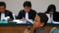 Pada pertemuan tersebut, terang Wafid, Andi memberikan sejumlah arahan mengenai proyek Hambalang. Terlebih mengenai sertifikat tanah di Hambalang, Jakarta, Senin (5/5/2014) (Liputan6.com/Miftahul Hayat).