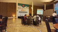 Acara buka bersama dengan rekan-rekan media dan wartawan di Talaga Sampireun, Ancol, Jakarta, Jumat (31/3/2023).