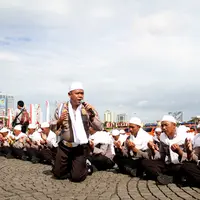 Inilah pasukan yang juga akan diterjunkan untuk mengamankan demo 2 Desember di Monumen Nasional (Monas). (Bintang.com/Nurwahyunan)