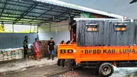 BPBD Lumajang mendistribusikan logistik ke daerah terdampamk banjir di sejumlah titik (Istimewa)