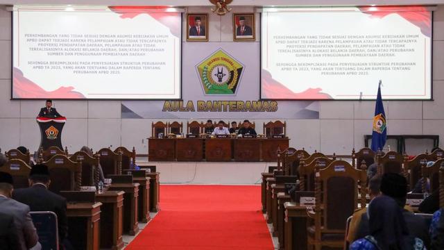Penjabat (Pj) Gubernur Sulawesi Tenggara (Sultra) Andap Budhi Revianto merekomendasikan sejumlah hal dalam perubahan Anggaran Pendapatan dan Belanja Daerah (APBD) Provinsi Sulawesi Tenggara Tahun Anggaran 2023.