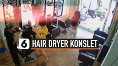 BAHAYA, PENGERING RAMBUT KONSLET SAAT DIGUNAKAN KE PELANGGAN SALON