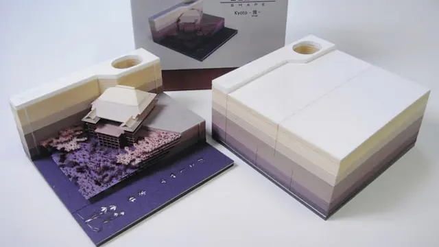 Memo Pad yang memiliki ukiran sangat detail. (Sumber: Omoshiroi Blocks)