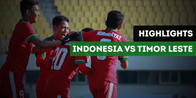 VIDEO: Highlights Kualifikasi Piala Asia U-19, Indonesia Vs Timor Leste 5-0