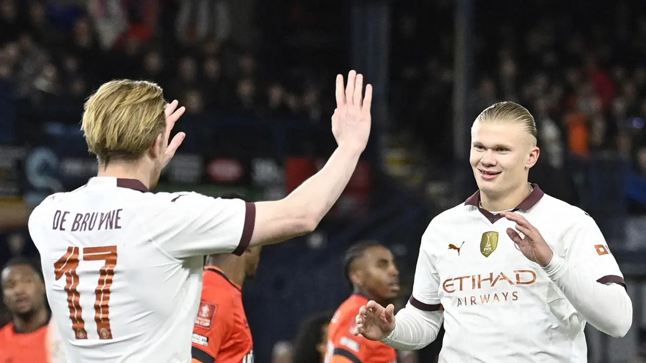 Kevin De Bruyne dan Erling Haaland - Manchester City