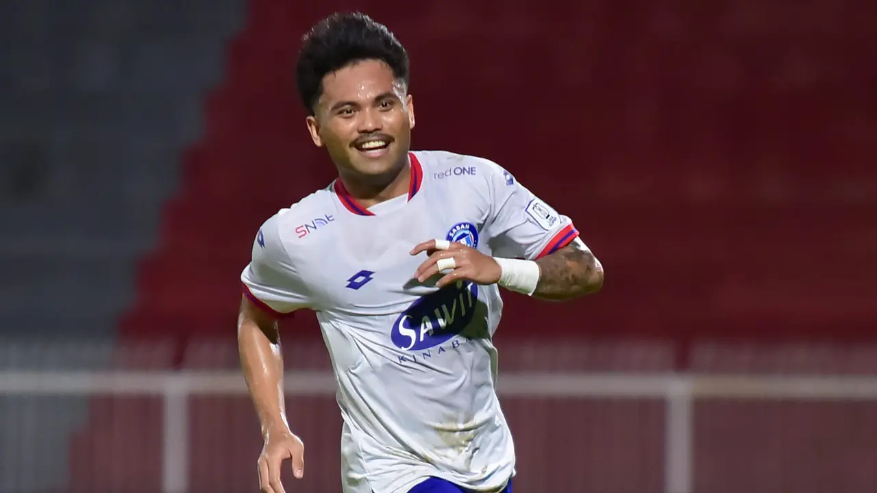 Winger Timnas Indonesia, Saddil Ramdani, ketika membela Sabah FC di Malaysia.