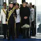 Raja Malaysia ke-17 Sultan Ibrahim Sultan Iskandar pada upacara pelepasan sebelum berangkat dari Johor menuju Istana Negara pada 31 Januari 2024. (Departemen Informasi Malaysia)