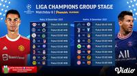 Link Live Streaming Matchday 6 Liga Champions 2021/2022 di Vidio Pekan Ini. (Sumber : dok. vidio.com)