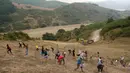 Kebakaran hutan di Spanyol pada tahun 2025, sejauh ini telah menghanguskan lebih dari 343.000 hektar (848.000 acre), melampaui rekor sebelumnya untuk periode yang sama sebesar 306.000 hektar, yang ditetapkan pada 2022. (CESAR MANSO/AFP)