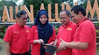 Uji jaringan 4G Indosat Ooredoo di Surabaya-Malang. (Liputan6.com/Jeko Iqbal Reza)