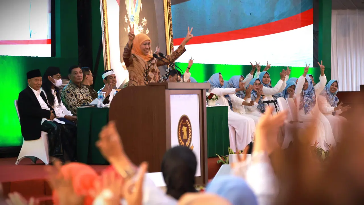Dewan Pengarah dan Juru Kampanye Nasional (Jurkamnas) TKN Prabowo-Gibran yang juga Gubernur Jawa Timur, Khofifah Indar Parawansa