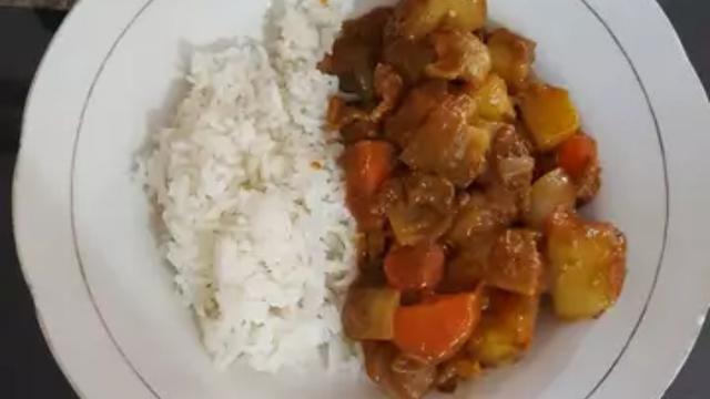 Resep nasi kari daging. (dok. Cookpad @cook_2591106)