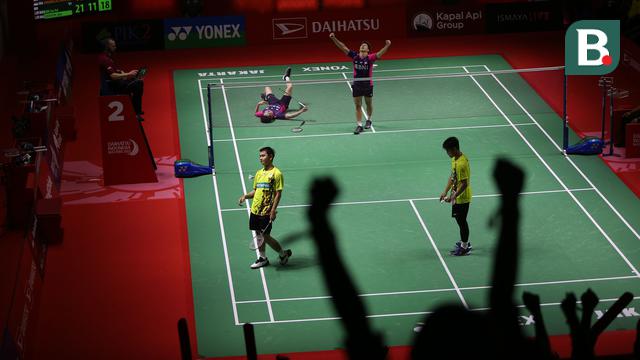 Foto: Melihat Aksi Come Back Gemilang Marcus/Kevin atas Ganda Malaysia yang Loloskan Minions ke Semifinal Daihatsu Indonesia Masters 2022