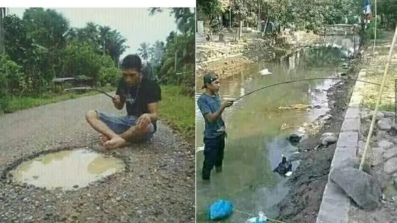 6 Aksi Absurd Orang Mancing Tidak Dapat Ikan Ini Bikin Heran