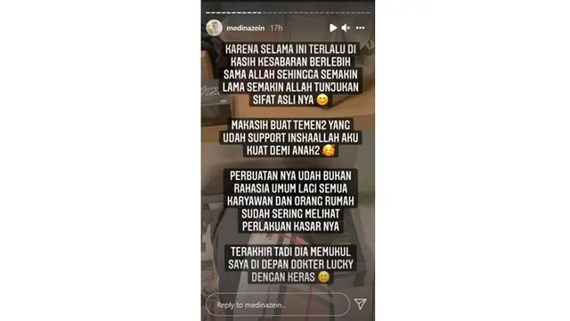 7 Potret Bukti KDRT Medina Zein oleh Suami, Bekas Luka Jadi Sorotan