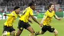 Empat gol Dortmund dicetak oleh Julian Brandt (34'), Ian Maatsen (39'), Niclas Fullkrug (71'), dan Marcel Sabitzer (74'). (AP Photo/Martin Meissner)