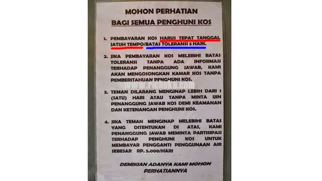 6 Cara Pemilik Kos Tagih Uang Bulanan Ini Bikin Geleng Kepala