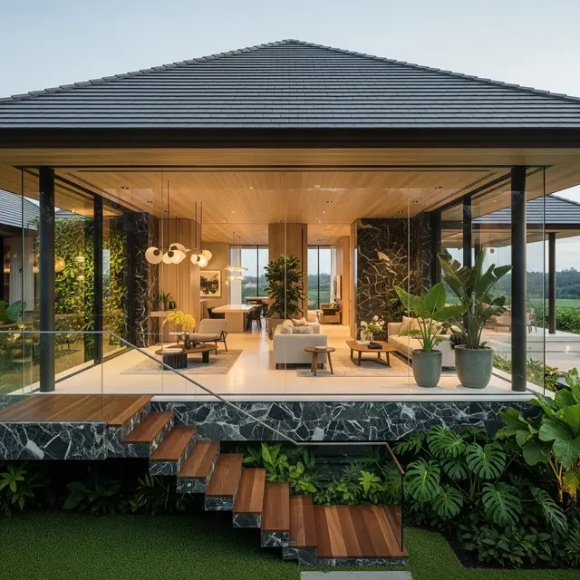 Rumah Sederhana Tapi Mewah Atap Genteng (Image by Gemini AI)