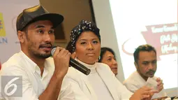 Suasana konferensi pers Pesta Rakyat Konser Kemerdekaan di kawasan Senayan, Jakarta, Senin (15/8). Konser Kemerdekaan ini merupakan bagian dari rangkaian perayaan HUT RI ke-71. (Liputan6.com/Herman Zakharia) 