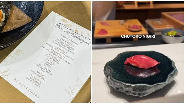 6 Potret Menu Omakase Erina Gudono, Ada yang Harganya Capai Rp 3 Juta