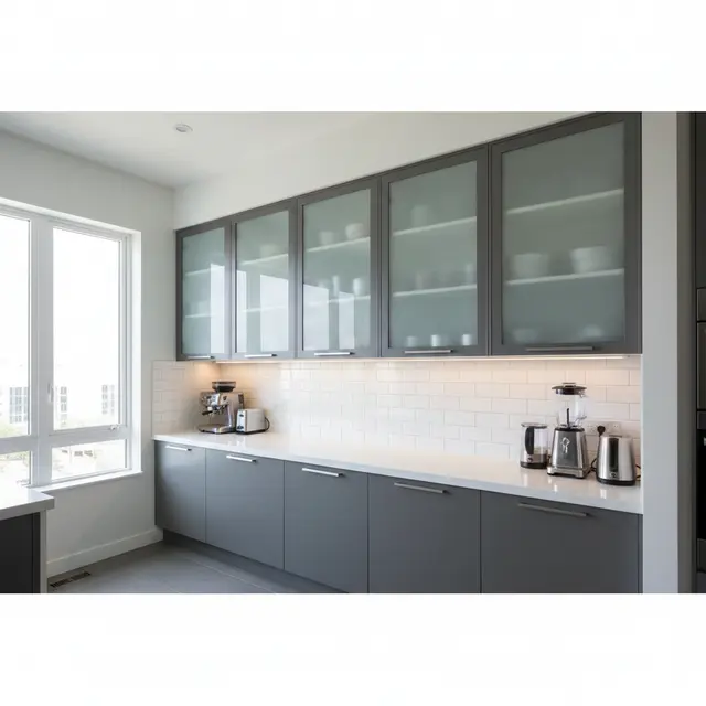 Model Lemari Dapur Gantung Minimalis (Foto: Gemini AI)