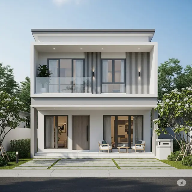 11 Model Rumah Sederhana Tingkat 2 untuk Inspirasi Hunian Impian.