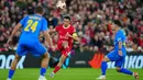 Skuad asuhan Jurgen Klopp menang 2-0 saat menjamu Union Saint-Gilloise pada matchday 2 Grup E di Anfield. (AP Photo/Jon Super)