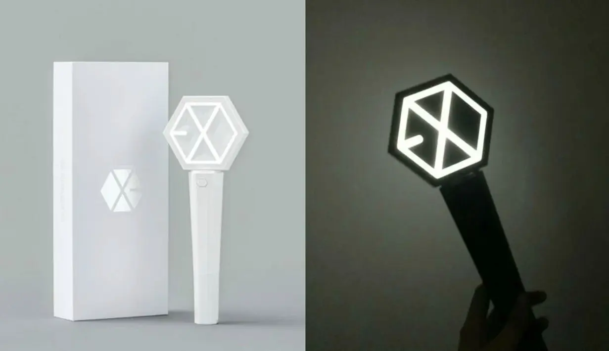 Ini adalah light stick milik grup ExO. Lightstick ini dapat menyala dengan 12 warna yang berbeda. Bahkan lightstick ini dapat dikontrol oleh sistem pusat di konser untuk menyala dengan warna tertentu. (Foto: koreaboo.com)