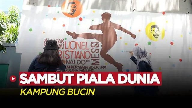 VIDEO: Sambut Piala Dunia 2022, Warga Depok Gotong Royong Hias Kampung Bucin