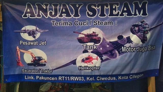 Tulisan Kocak di Tempat Cuci Motor (IG/onecak)