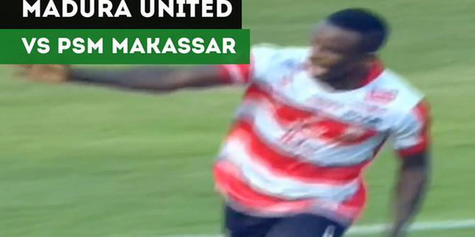 VIDEO: Highlights Liga 1 2017, Madura United Vs PSM Makassar 1-0