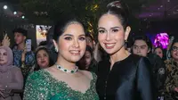 Gaya Annisa Pohan di Acara Ngunduh Mantu Al Ghazali dan Alyssa Daguise, Glamor dengan Kebaya Hijau Zamrud