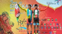 Amir Koladouz dan Dadi Suryadi saat berada di podium (Erinaldi/Liputan6.com)