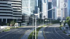 Suasana Jalan MH Thamrin dan Jalan Sudirman di Jakarta, Minggu (24/5/2020). Berbeda dengan hari biasa, kedua jalan protokol tersebut tampak lebih lengang akibat diberlakukannya PSBB yang juga bersamaan dengan Hari Raya Idul Fitri 1441 H. (Liputan6.com/Immanuel Antonius)