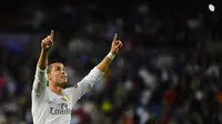 Cristiano Ronaldo bertekad untuk pensiun di Real Madrid. (AFP/PIERRE-PHILIPPE MARCOU)