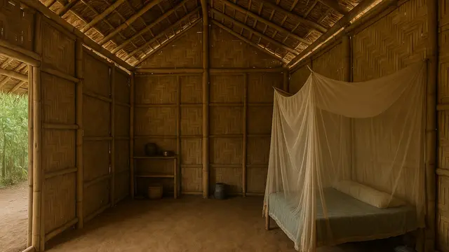 Rumah Lawas dari Anyaman Bambu Sederhana Penuh Kenangan (Foto: ChatGPT)