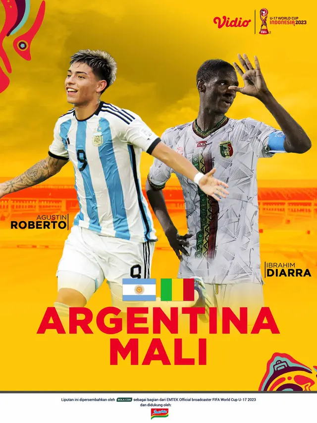 Piala Dunia U-17 - Prediksi Susunan Pemain Piala Dunia U-17- Argentina Vs Mali dengan Logo Indomie