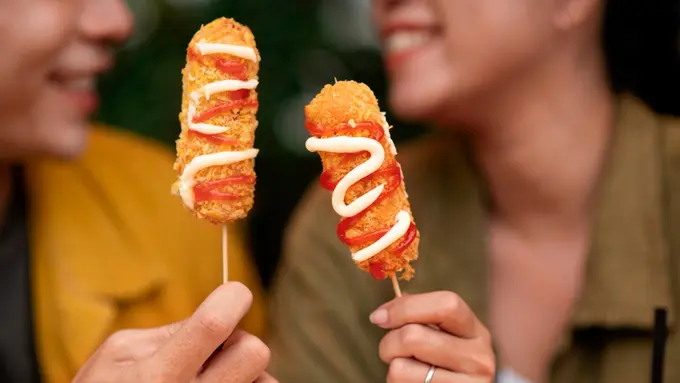 Jajanan corndog ala Korea
