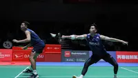 Fajar Alfian/Muhammad Rian Ardianto akan menghadapi Lee Yang/Wang Chi-Lin dari Chinese Taipei di semifinal Japan Open 2023, Sabtu (29/7/2023). Lawan peraih emas Olimpiade, ganda putra Indonesia ini ekstra waspada. (foto: PBSI)