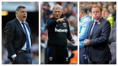 David Moyes sukses membawa West Ham tampil di Liga Europa musim ini setelah musim lalu finish di posisi ke-6 Premier League. Kejeniusannya meracik The Hammers seakan meneruskan tongkat estafet pelatih-pelatih yang telah berjasa sebelumnya. Siapa sajakah? (Foto: Kolase AFP)
