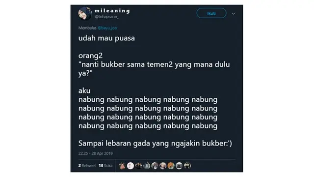 Curhatan Netizen Soal Udah Mau Puasa