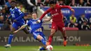 Mohamed Salah menjadi pemberi assist untuk kedua gol itu. Salah kembali menjadi inspirator lewat assist ketiga kepada gol Arnold di menit ke-71 sehingga membuat skor berubah menjadi 3-0. (Tim Goode/PA via AP)