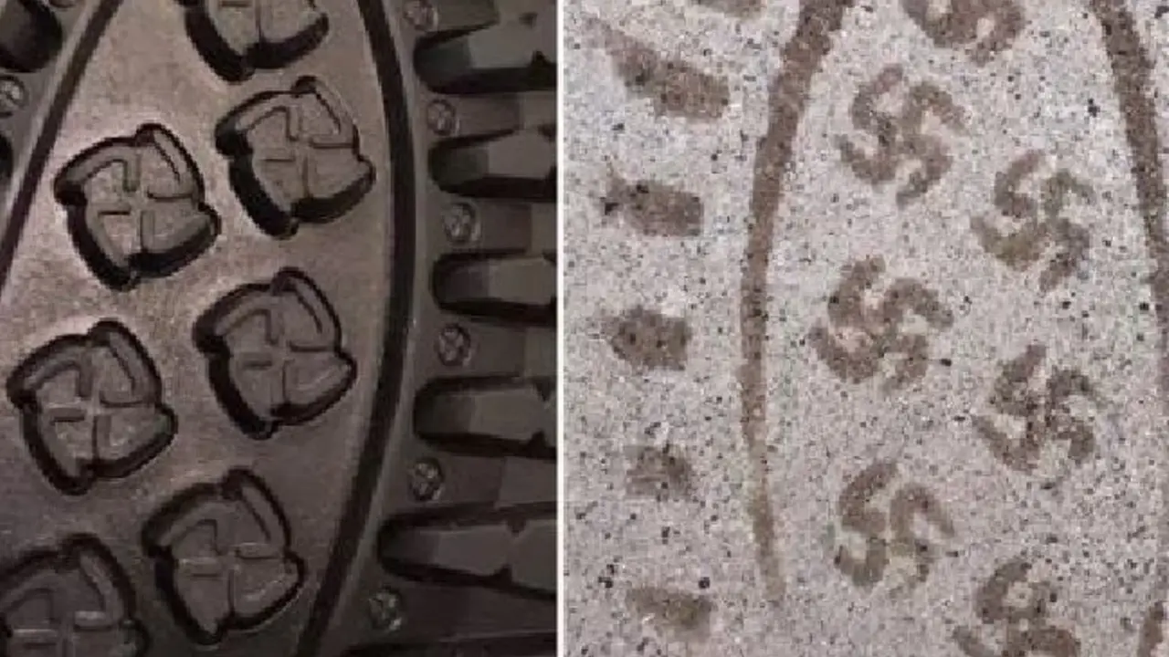 Geger Cetakan Lambang Swastika di Sol Sepatu Bot Militer