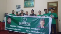 Relawan Kurma siap sambut cawapres KH Maruf Amin di Garut (Liputan6.com/Jayadi Supriadin)