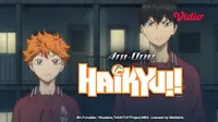 Serial anime Haikyuu!! season 1 sudah dapat disaksikan di platform streaming Vidio. (Dok. Vidio)