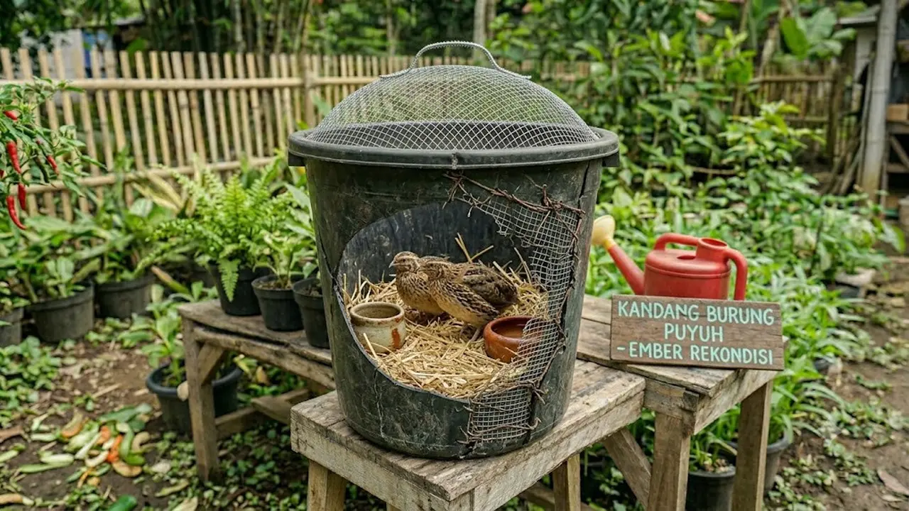 Cara Memanfaatkan Ember Retak Menjadi Kandang Ternak Sederhana