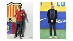 Dani Alves akhirnya kembali ke Barcelona setelah lima tahun berselang. Menariknya, ia selalu tampil nyentrik saat diperkenalkan sebagai pemain baru Barcelona. Pada tahun 2008, ia terlihat hanya memakai sandal jepit, sedangkan sekarang, ia tak menggunakan alas kaki alias nyeker. (Foto Kolase: AFP)