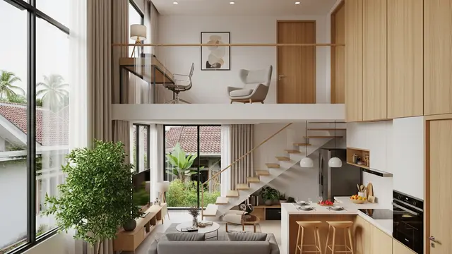 Contoh Rumah Tipe 36 Ada Mezzanine Multifungsi yang Jadi Tren Desain untuk Pasangan Muda 2026