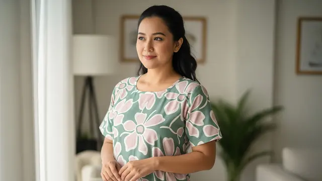 Model Daster Kaos Motif Bunga Simpel Tidak Norak